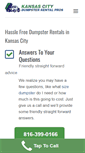 Mobile Screenshot of dumpsterrentalkansascity.org